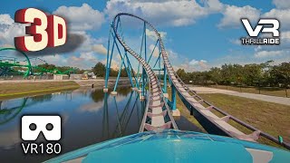 Mako 3D epic Roller Coaster VR - Get Ready To Be Amazed! Front Row POV VR180 3D SeaWorld Orlando