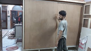 स्लाइडिंग wardrobe door 7' x 8' कैसे लगाते हैं? How to fitting sliding koltt channel into wardrobe