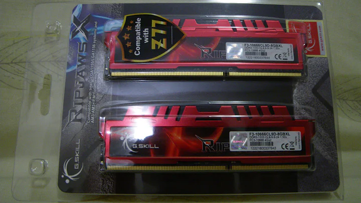 G.SKILL RIPJAWS X 8GB 2X4GB DDR3 1333 RAM Unboxing