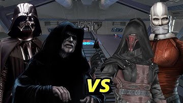 Darth Vader and Sidious vs Revan and Malak