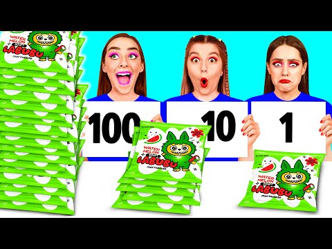 100 Layers of Food Challenge | Fantastic Food Challenges by DaRaDa