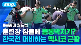 멕시코 훈련장에 등장한 '대형 짐볼'?... 멕시코가 한국전을 준비하는 방법 / 스포츠머그