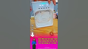 Quạt điều hòa hơi nước   Quạt phun sương điều hòa mini để bàn văn phòng có 5 ô phun sương, 3 chế độ