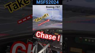 🛬🔥 Ruszyłem w pościg za startującym Samolotem Boeing 737 United Airlines #msfs #vr #shorts