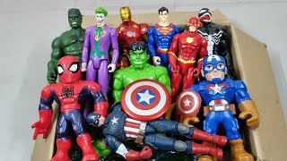 SUPERMAN VS CAPTAIN AMERICA VS SPIDERMAN VS HULK VS IRONMAN SUPERHERO AVENGERS UNBOXING