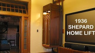 Amazing 1936 Shepard Home Lift elevator in a private residence