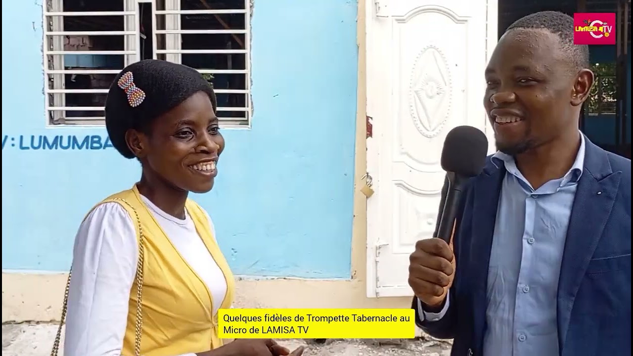 Quelques fidèles de Trompette Tabernacle au micro de LAMUSA TV 