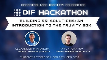 Building SSI Solutions: An Introduction to the Truvity SDK | DIF Hackathon 2024
