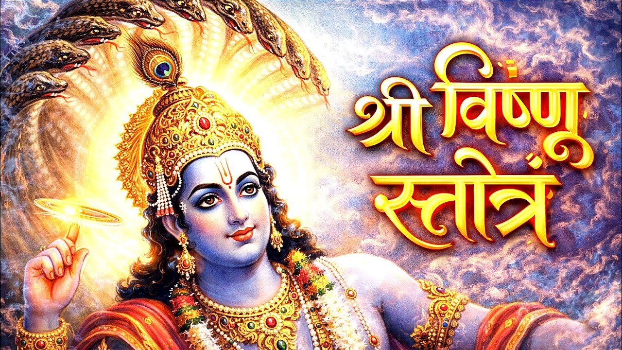 श्री विष्णु स्तोत्रं | Vishnu Stotram with Lyrics | Most Powerful Lord Vishnu Mantra for Peace
