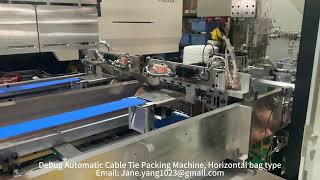 Debug Full-automatic Cable Tie Packing Machine, Horizontal Bag Type, Show how to count number 