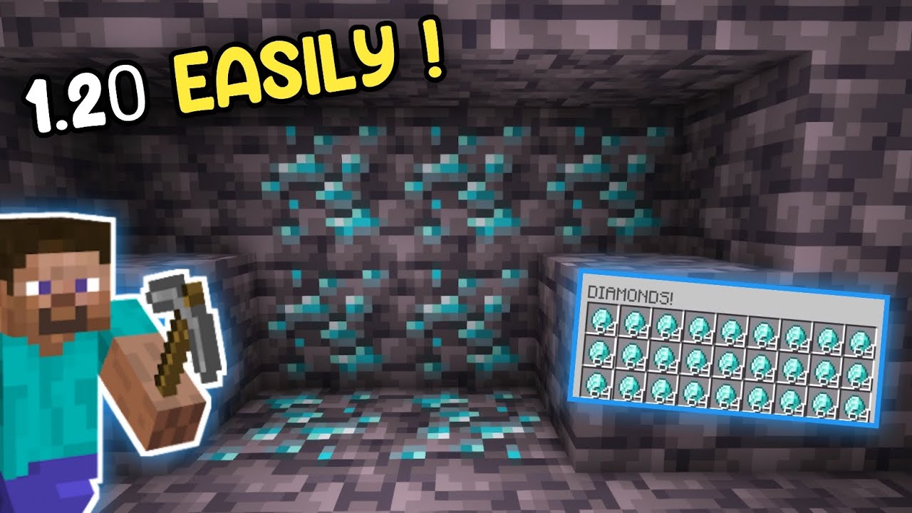 Easy and Fastest way to find diamonds in Minecraft PE 1.20 - YouTube