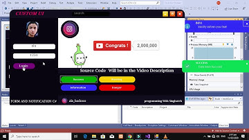 How to create custom control UI and Toaster message  in C# Windows Forms  Free Source Code