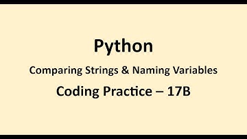 Coding Practice 17B || Comparing Strings & Naming Variables || Python || NxtWave || CCBP