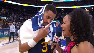 Jordan Poole 🔥 Talks GAME-WINNER vs Grizzlies, Postgame Interview | NBA