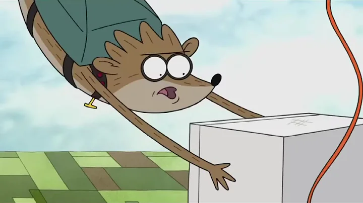 Regular show Pizza Pouch Drop Airplane Scene