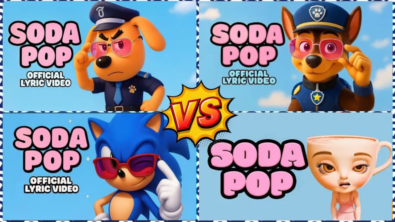 Sheriff Labrador 🆚 Paw Patrol Mighty 🆚 Sonic The Hedgehog 🆚 Soda_Pop Cappuchina.💥 Who Is The Best? 😱