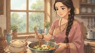 Full Rainy Evening & Crispy Pakoras 🌧️ | Peaceful Indian Village Cooking | 2D Anime ASMR | #rainyevening Guide
