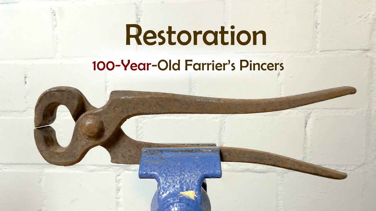 Restoring a 100-Year-Old Farrier’s Pincers 🔧 | From Rusted Iron to Timeless Beauty