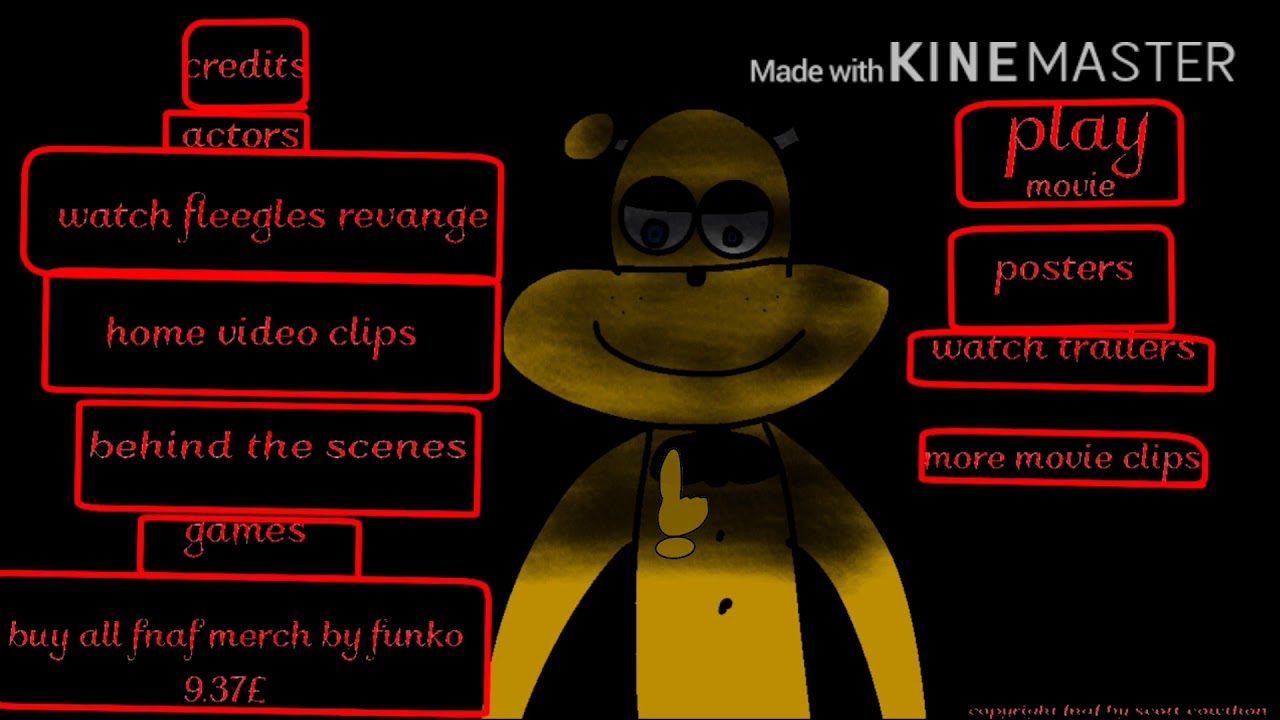 The five nights at Freddy’s movie dvd menu (updated Fleegles revenge dvd reupload coming soon!)