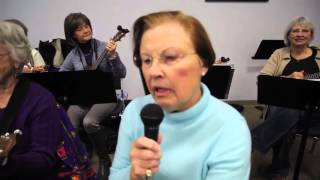 Ukulele playing seniors jam