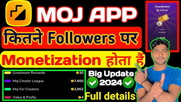 Moj App कितने Followers पर Monetisation होता है | And Moj App कितने Followers पर Paisa 💴 Data Hai ?