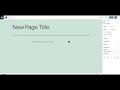 Using WordPress - How to Create a Page