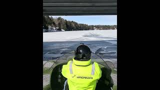 Under the Bridge on Ice in Hovercraft #hovercraft #snow #winter