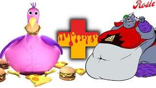Fat Opila Bird + Fat Roxanne Wolf = ??? Poppy \& Garten of Banban Chapter 2 Animation #rosie