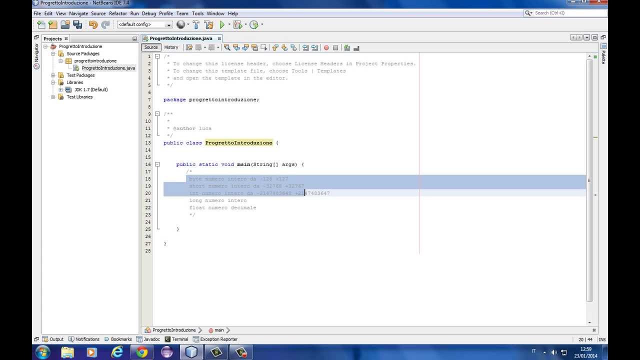 ProgrammareInJavaConNetBeans: 1-dowload NetBeans/intro - YouTube