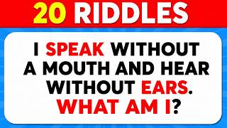 20 Riddles Only a Genius Can Solve 🧠 | Tricky Brain Teasers & Riddle Quiz