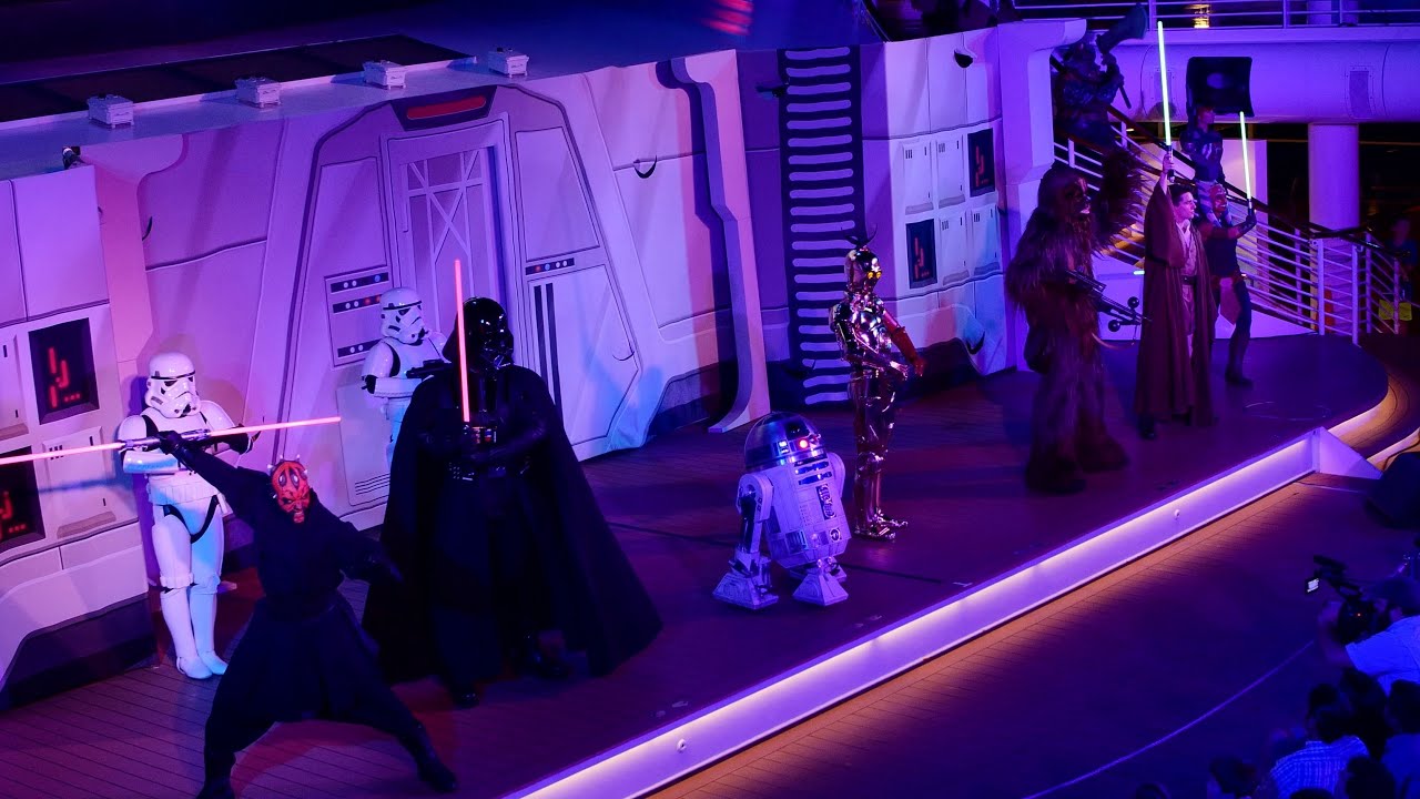 4K STAR WARS SUMMON THE FORCE Day at Sea Disney Cruise Ship Fantasy