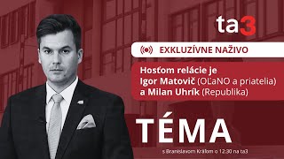 Hosťom relácie Téma je Igor Matovič (OĽaNO a priatelia) a Milan Uhrík (Republika)