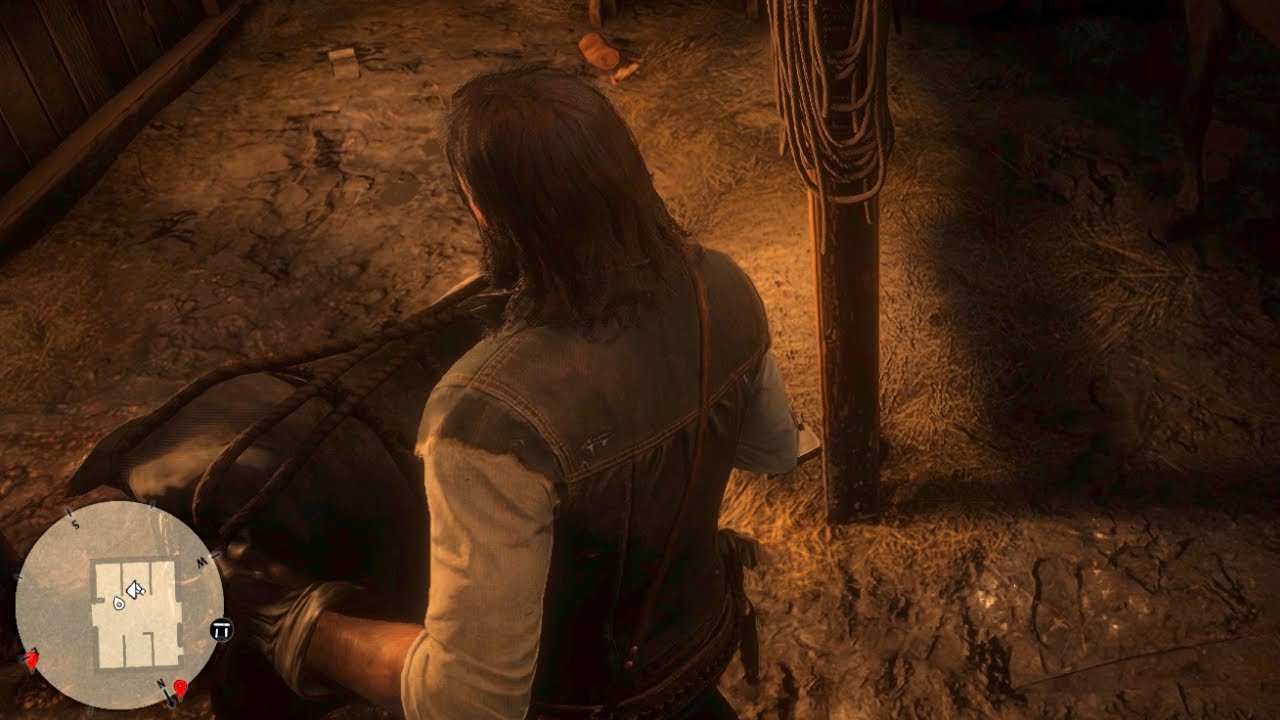 RDR2 If you Take the Saddle off a horse in the stable, Something