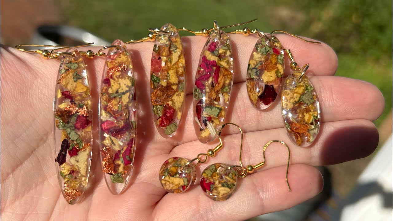 Серьги из УФ-смолы в стиле «Легкая осень»! 🍁🍂 Подходят для новичков!
