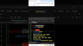 Simple 3d field input effect.            #shorts #coding