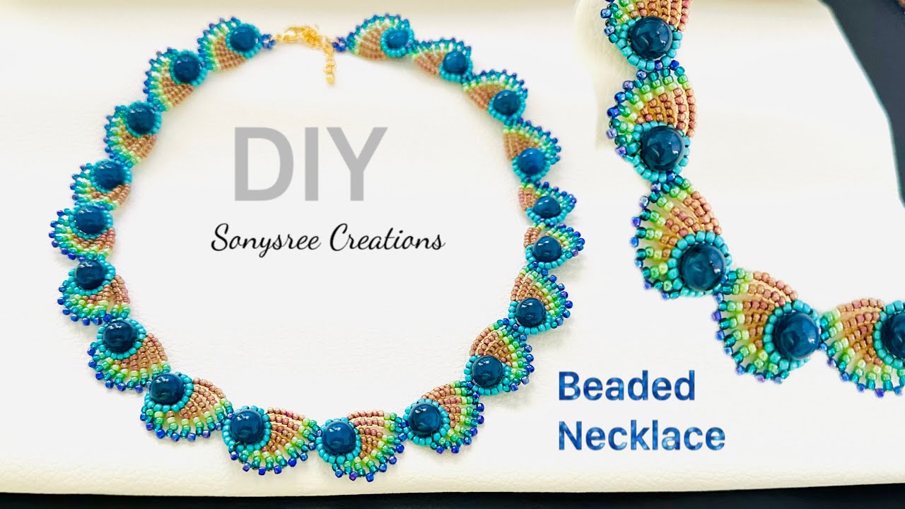 Hera Peacock Necklace || DIY peacock beaded necklace || How to make beaded necklace