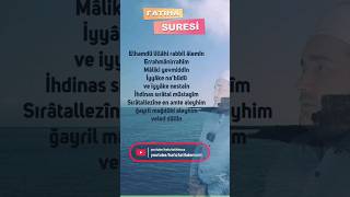 Fatiha Suresi Türkçe