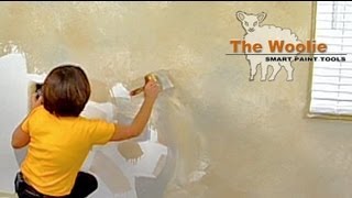 Color Meshing Faux Finish Painting by The Woolie - (How To Paint Walls) #FauxPainting