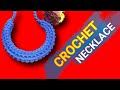 HOW TO MAKE A CROCHET NECKLACE  WITH T-SHIRT YARN | CROCHET NECKLACE TUTORIAL |  FABRIC NECKLACE