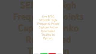 Live 920 Sensex Renko Rule Based Trading In Python