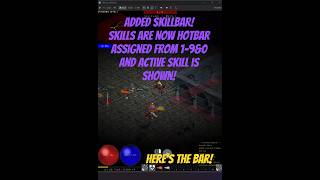 Diablo 1 Remake Devlog: Skill Hotbar &amp; Active Slot added to HUD 2026 04 15