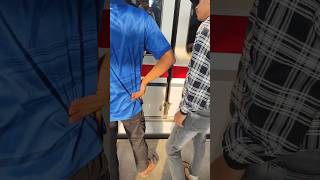 A PASSENGER HAD TO SEPARATED WITH HIS SANDALS BECAUSE THEY FALLED OUTSIDE THE PLATFORM