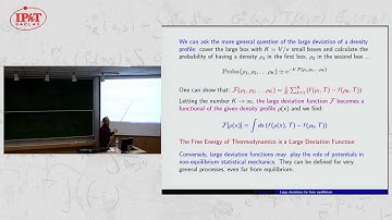 Kirone Mallick: Large deviations in systems far from equilibrium