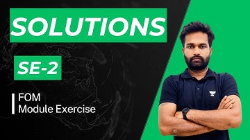 Module Solutions SE-2 | FOM | IIT JEE | RRR Sir | Kota Pulse by Unacademy