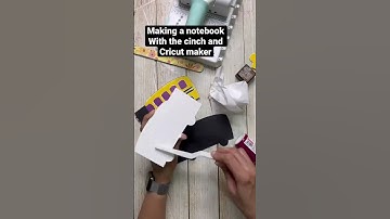 Making a #backtoschool notebook with the #cricutmaker #cinch #artsandcraftsdubai#wermemorykeepers