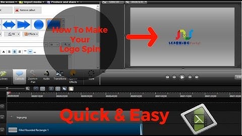 How To Make Your Logo Spin (Logo Animation) using Camtasia Studio