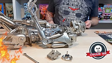 Build The Terminator T-800 Issue 92 - knee Joint, Tendon & Foot Parts On The Left Leg (Speed Build )