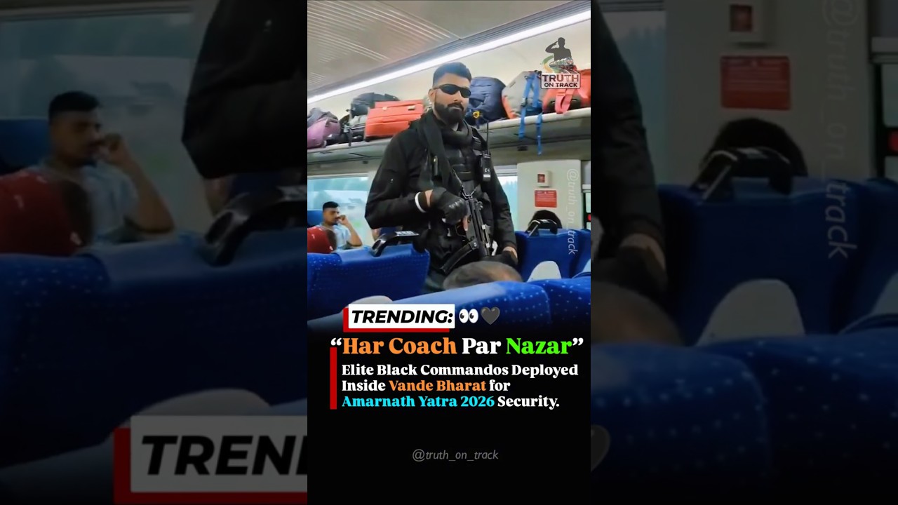 Not Just a Train Ride: Black Commandos Escort Amarnath Pilgrims on Vande Bharat 🇮🇳 #shorts