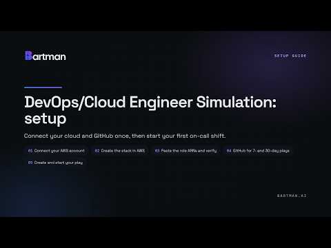 How to Set Up the DevOps/Cloud Engineer Simulation (AWS + GitHub) | Bartman