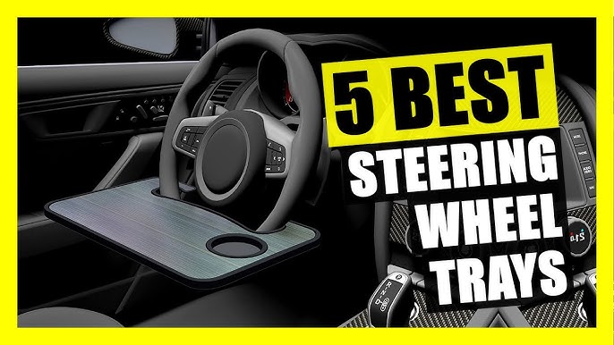 How to Install Car Steering Wheel Tray? Desk Wooden Handy Food Work Table  Laptop Cup Holder 